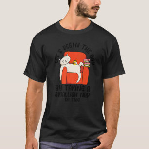 Luie Kat Liggend Op Bank Sarcastische Grap Sarcas T-shirt