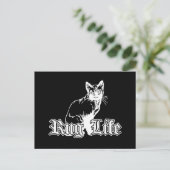 Luie Kattenliefhebber - Gangster Parodie Humor Briefkaart (Staand voorkant)