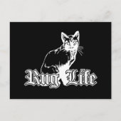 Luie Kattenliefhebber - Gangster Parodie Humor Briefkaart (Voorkant)