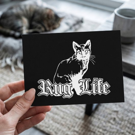 Luie Kattenliefhebber - Gangster Parodie Humor Briefkaart