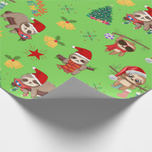 Luie kerst inpakpapier