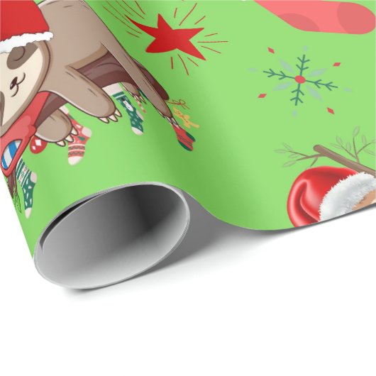 Luie kerst inpakpapier (Rol Hoek)