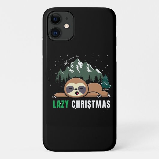 Luie Kerst Luiaard Grappig Case-Mate iPhone Case (Achterkant)