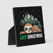 Luie Kerst Luiaard Grappig Fotoplaat (Voorkant)