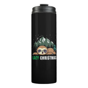 Luie Kerst Luiaard Grappig Thermosbeker