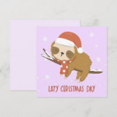 Luie kerstdag feestdagenkaart (Voorkant / Achterkant)