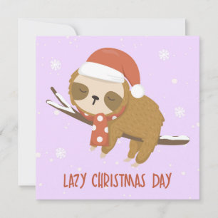 Luie kerstdag feestdagenkaart