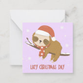 Luie kerstdag notitiekaartje (Voorkant)