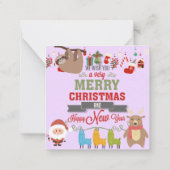 Luie kerstdag notitiekaartje (Achterkant)