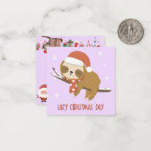 Luie kerstdag notitiekaartje (Voorkant / Achterkant in situ)