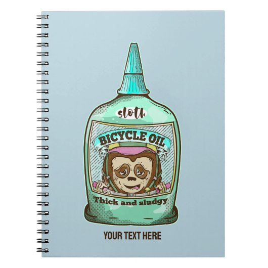 Luie Langzame fietsolie Notitieboek (Voorkant)
