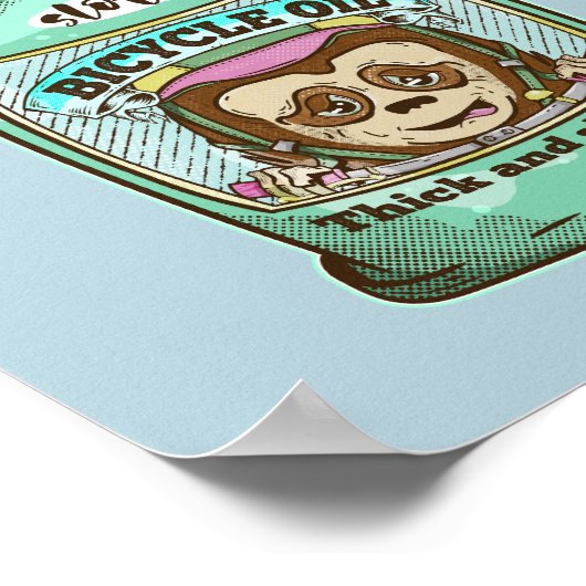 Luie Langzame fietsolie Poster (Hoek)