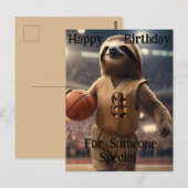 "Luie lay-ups: een luiaardspel" Verjaardag Briefkaart (Voorkant / Achterkant)