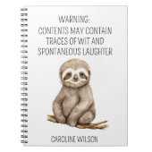 luie leuke offerte aangepaste naam schattig uniek notitieboek (Voorkant)