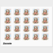 Luie liefde personaliseren vierkante sticker (Vel)