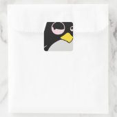 LUIE LINUX TUX PINGUÏN VIERKANTE STICKER (Tas)