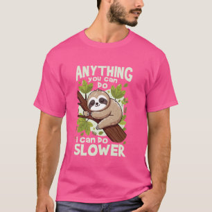 Luie luiaard Alles wat je kunt doen kan ik langzam T-shirt