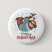Luie Luiaard Kerst Knop Ronde Button 5,7 Cm (Voorkant)