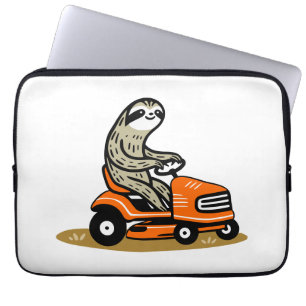 Luie luiaard maaien laptop sleeve