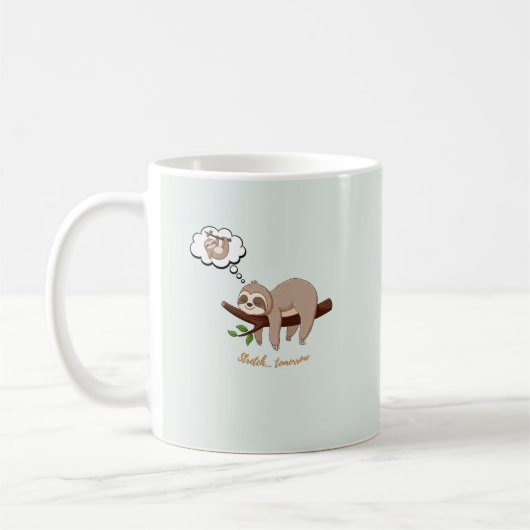 Luie Luiaard Mok – Grappig Ontspannend Cadeaubeker (Links)