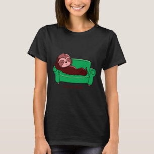 luie luiaard op de bank t-shirt