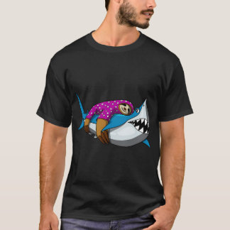 Luie Luiaard Op Haai T-shirt