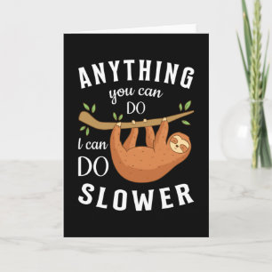 Luie luie luiaards slapen dier grappig geschenk id kaart
