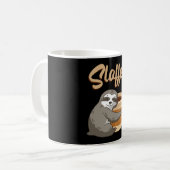 luie luie luiaards sloffee slapen grappig geschenk koffiemok (Voorkant links)