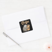 luie luie luiaards sloffee slapen grappig geschenk vierkante sticker (Envelop)
