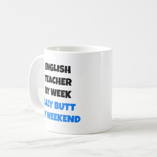 Luie, maar Engelse leraar Koffiemok (Voorkant links)