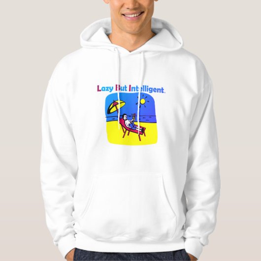 LUIE MAAR INTELLIGENTE HOODIE SWEATSHIRT GEMERKT (Voorkant)