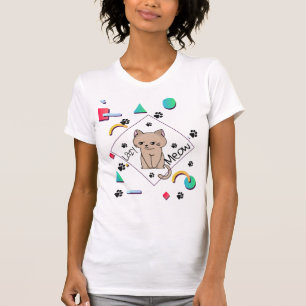 Luie Meow – beste luie kat ontwerp T-shirt