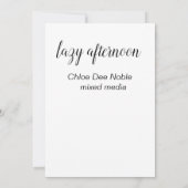 luie namiddag kaart (Achterkant)