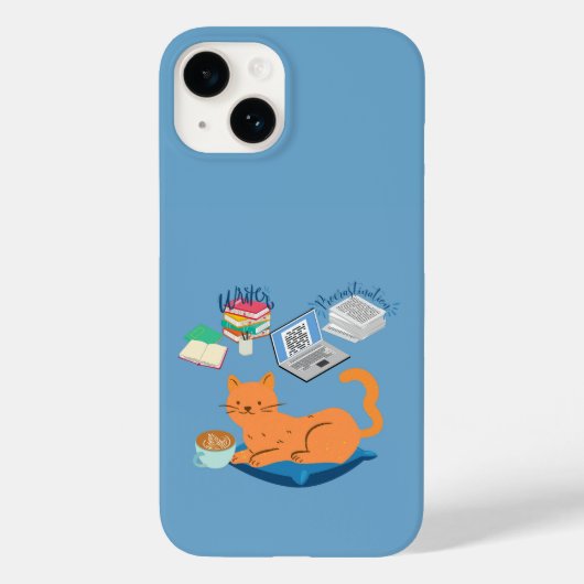 Luie Oranje Kat Case-Mate iPhone Case (Achterkant)