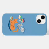 Luie Oranje Kat Case-Mate iPhone Case (Achterkant (horizontaal))