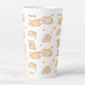 Luie Oranje Kat Latte Mok (Voorkant)