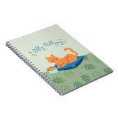Luie Oranje Kat Notitieboek (Rechterzijde)