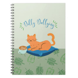 Luie Oranje Kat Notitieboek
