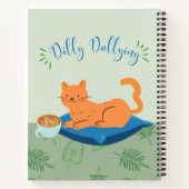 Luie Oranje Kat Notitieboek (Achterkant)