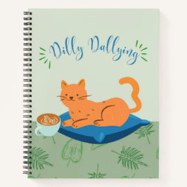Luie Oranje Kat Notitieboek