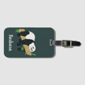 Luie Panda Beer Bagagelabel (Voorkant (horizontaal))