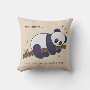 Luie Panda Citaat – Nog steeds moe & wallen onder  Kussen