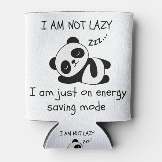 luie panda grappig blikjeskoeler (Voorkant)