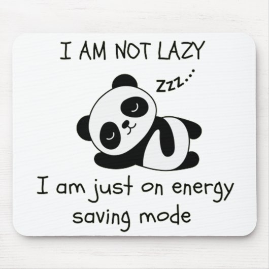 luie panda grappig muismat (Voorkant)