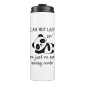 luie panda grappig thermosbeker (Voorkant)