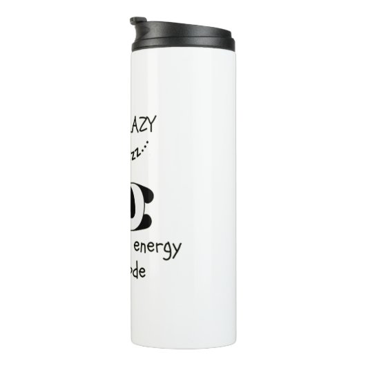 luie panda grappig thermosbeker (Geroteerd rechts)