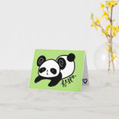 luie panda lege notecards kaart (Gele Bloem)