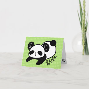 luie panda lege notecards kaart