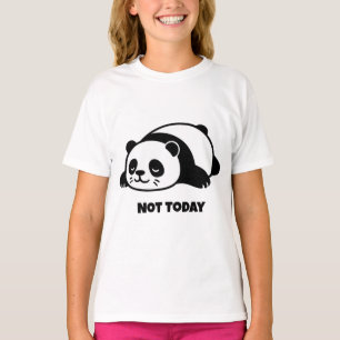 Luie Panda Niet Vandaag Schattig Grappig Ontspanne T-shirt