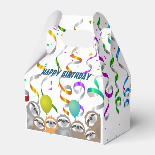 luie partij Confetti ballonnen gekrulde streamers Bedankdoosjes (Achterkant)